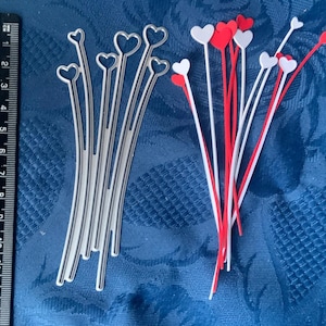 Troquel de corte con forma de corazón, para 6 unidades, ideal para bodas o el día de San Valentín