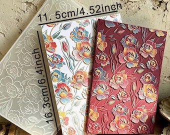 Floral Rose Embossing folder/6.3/8x4.1/2 inch EF3D