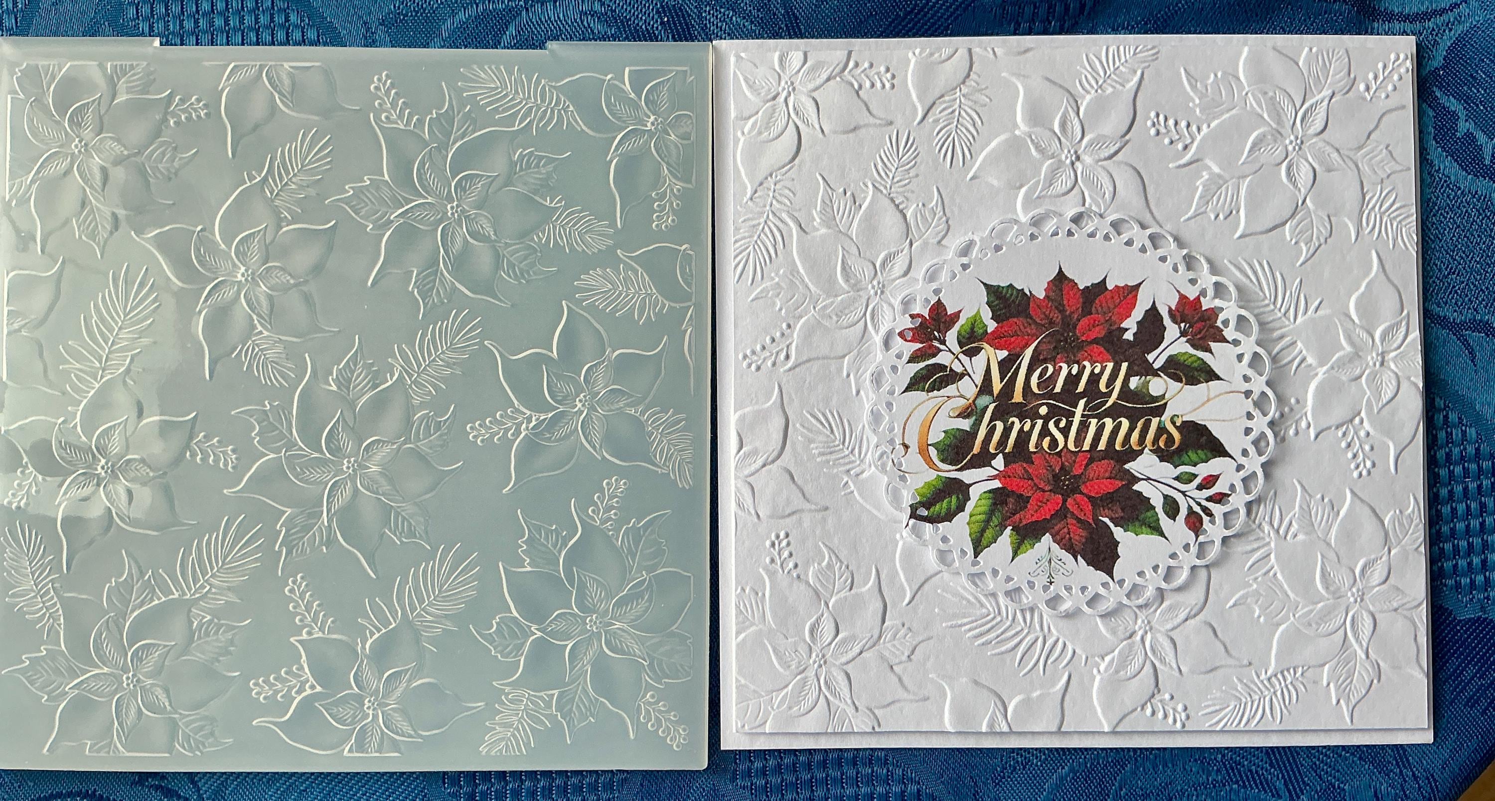 Nellie Snellen 3D Embossing Folder EF3D097 Poinsettia 150x150mm. 5.3 ...