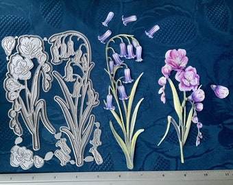 Bluebell Blossom Die Set/Flower/Floral/For Decoupage/with printout/Cutting/Cut