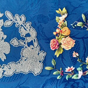 Snijmalset rozenboog hoekbloem bloemen met print voor het maken van kaarten Topper
