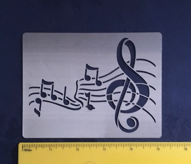 Stainless Steel Stencil Oblong Music Note Emboss Paste | Etsy