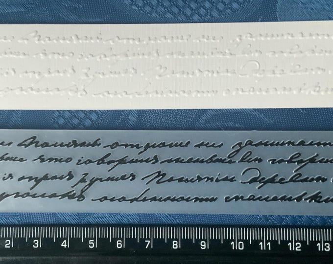 Border Embossing Fold Script Writing Text Design - Etsy