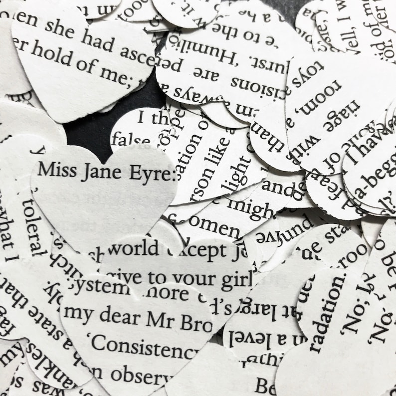 smashbooks Charlotte Bronte wedding card making 500 Jane Eyre confetti hearts party