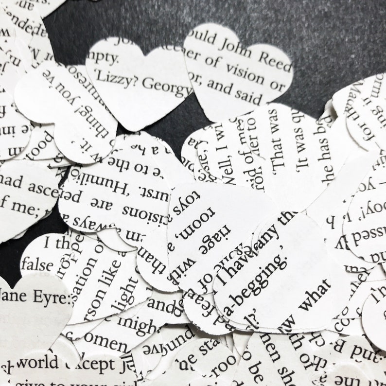 smashbooks Charlotte Bronte wedding card making 500 Jane Eyre confetti hearts party
