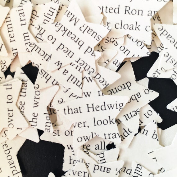 Vintage TEA PARTY Table Confeti//Decoración-Harry Potter Libro//Novela//papel