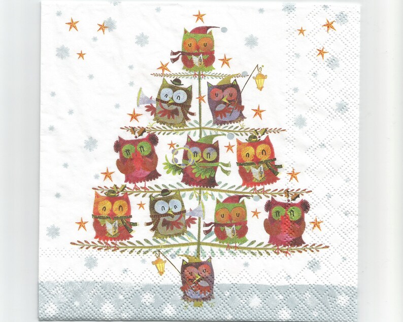 33 x 33cm 3-ply 4 Individual Napkins for Craft and Napkin Art. Lovely 4 Paper Napkins for Decoupage