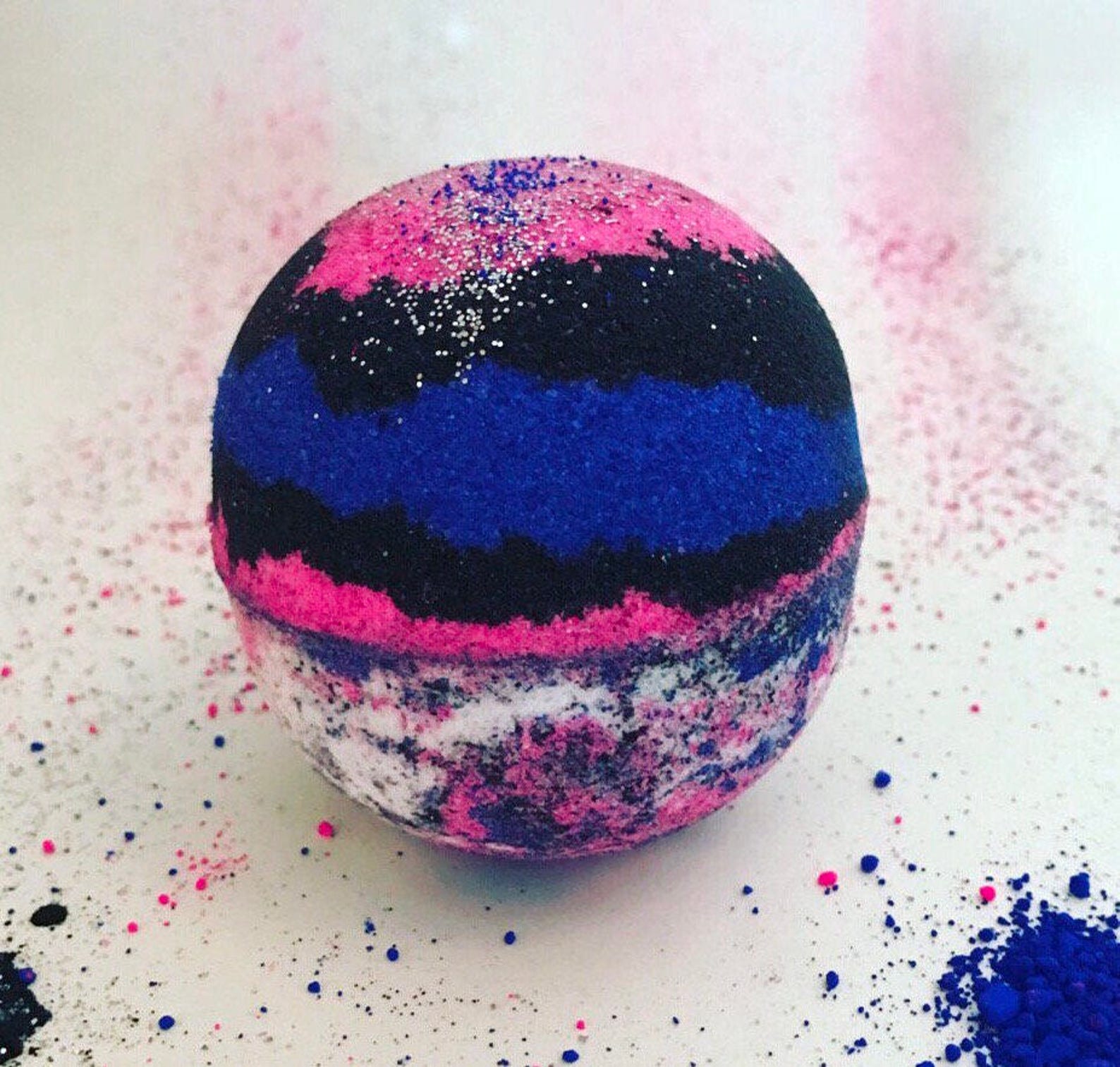 Galaxy Bath Bomb Glitter Bath Bomb Xl Bath Bomb Bubble Bath Etsy