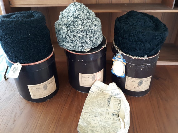 Vintage,NOS,1930's hats,lambs wool