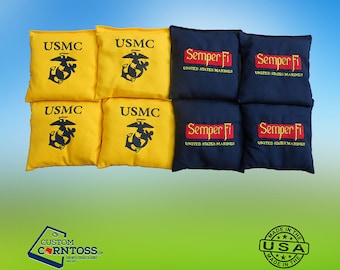 Bolsas de cornhole Semper Fi de los Marines del USMC