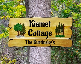 Wood cottage sign, Lake house sign, Cottage core Canada, Guest house sign, Summer house sign, Custom camping sign, Cabin wood, Beach house