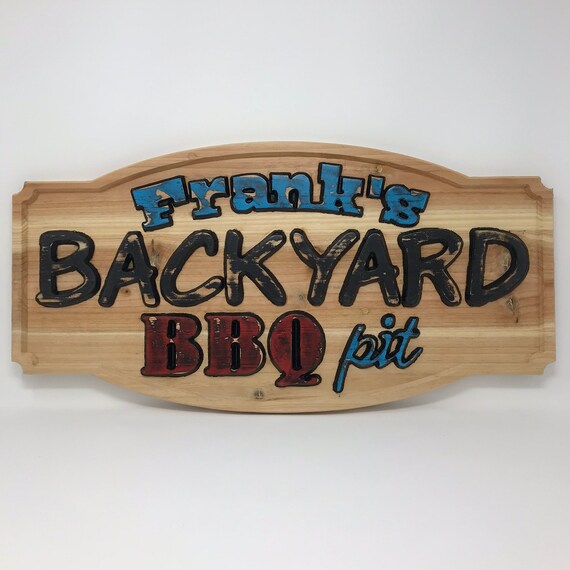 Bbq Art Sign Wall Decor Barbecue Outdoor Wall Art Etsy