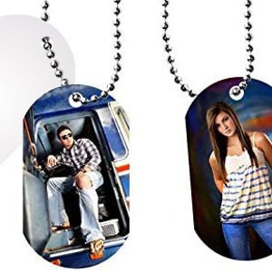 Custom White Aluminum Dog Tag & Chain!