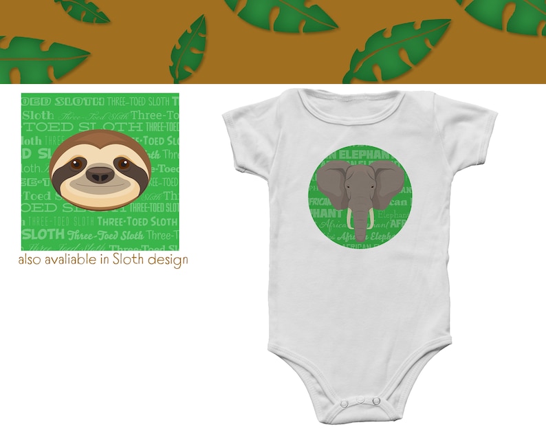 Adorable Wild Animal Inspired BabyToddler Bodysuit