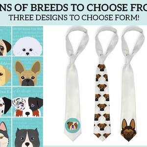 Elegant Dog Breed Design Novelty Necktie - 56&quot; Length