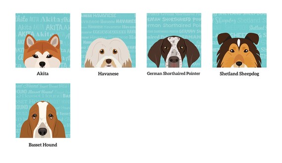 Adorable Dog Breed Specific Glass Cutting Board Etsy