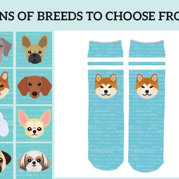 Adorable Dog Breed Design Children's Crew Socks