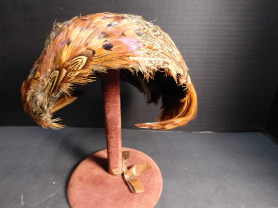 1940's Pheasant Feather Hat - image 6