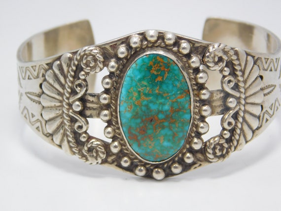 Sterling Maisels Turquoise Cuff Bracelet - image 1