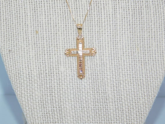 14K Gold Cross And Chain - image 4