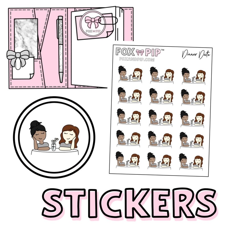 Fox and Pip Stickers - Etsy