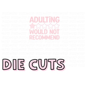 Adulting 1 Star DIE CUT