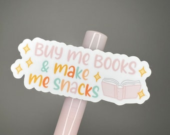 Buy Books, Make Snacks -vinyl die cut sticker