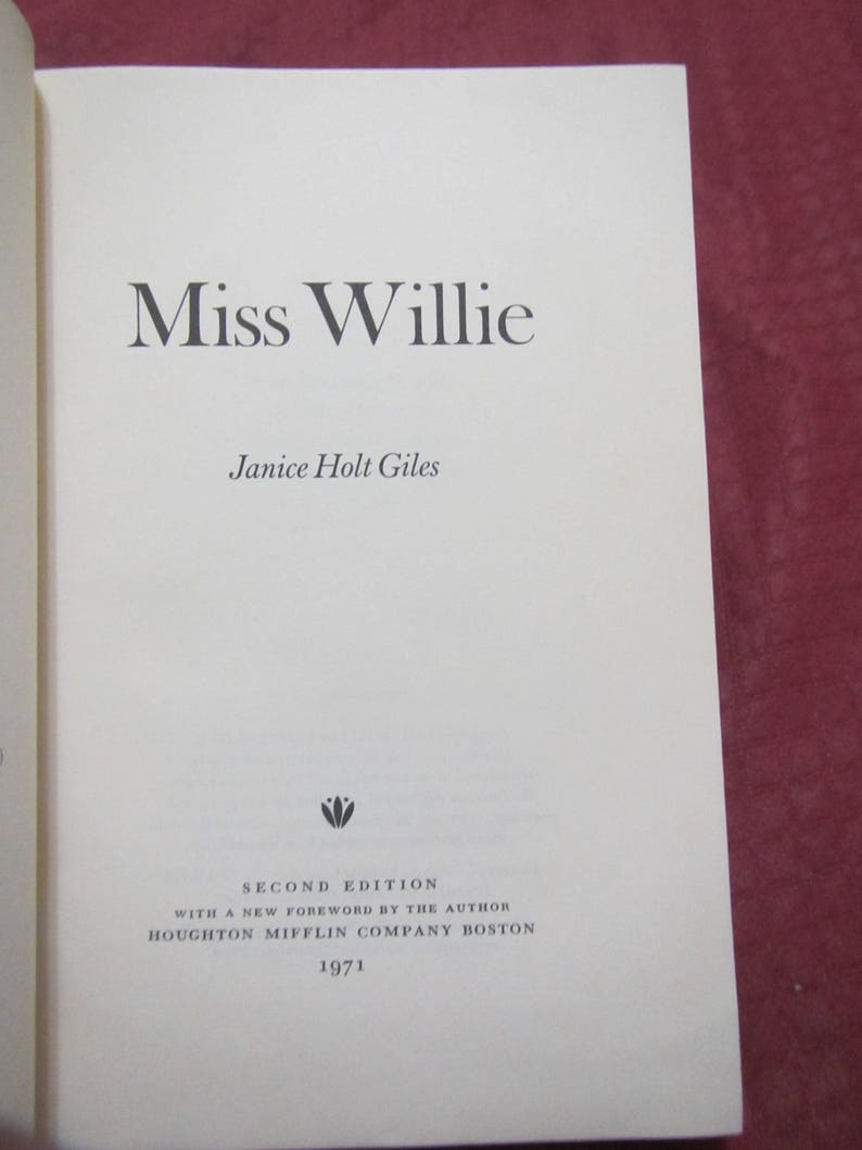 1971 Miss Willie Janice Holt Giles sj Etsy