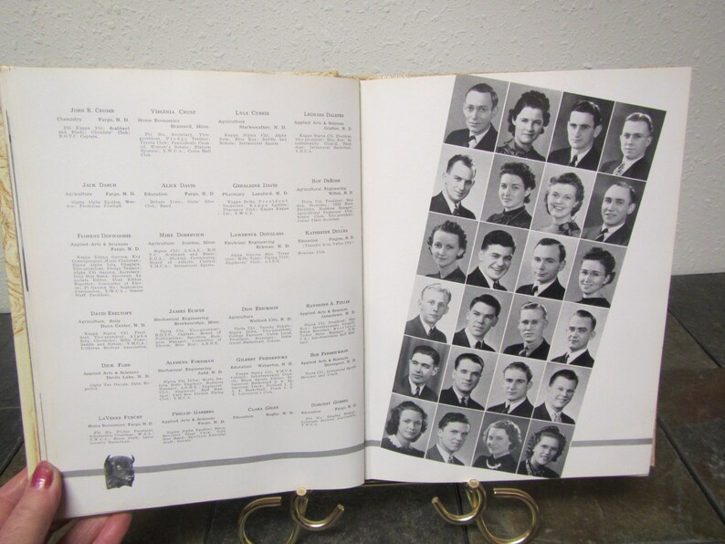 Vintage 1939 North Dakota State College Yearbook THE BISON Fargo, North