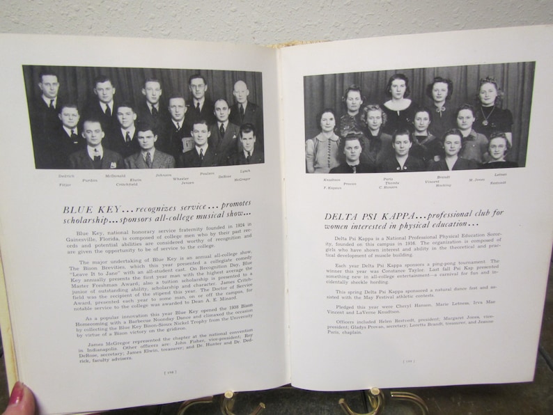 Vintage 1939 North Dakota State College Yearbook THE BISON Fargo, North