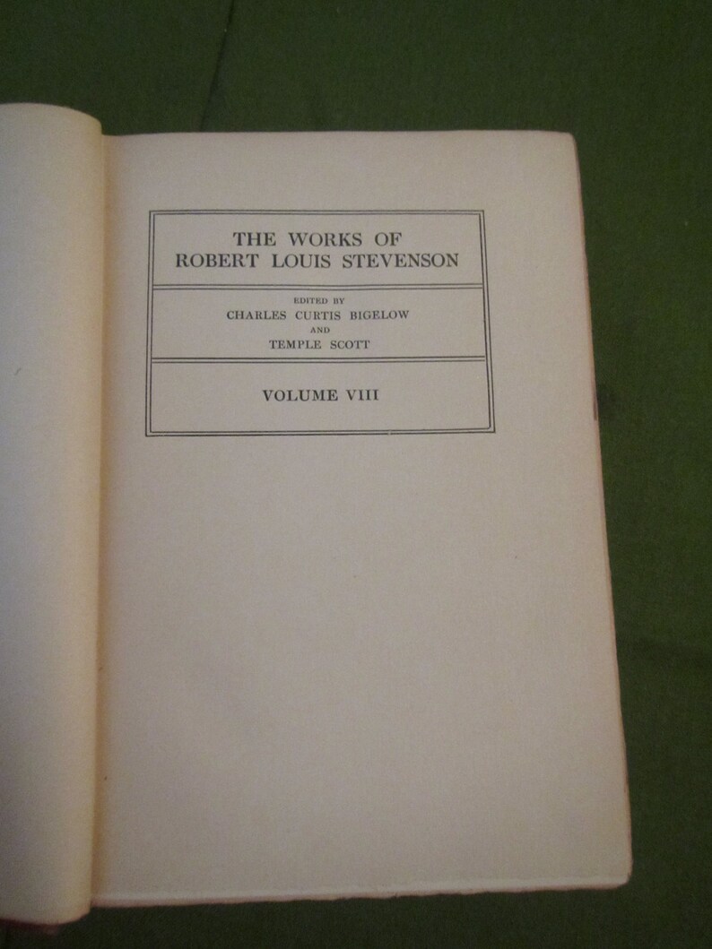 Stevenson's Works Vol. VIII Poems, Ballads and Plays Bigelow Scott 1906 ...