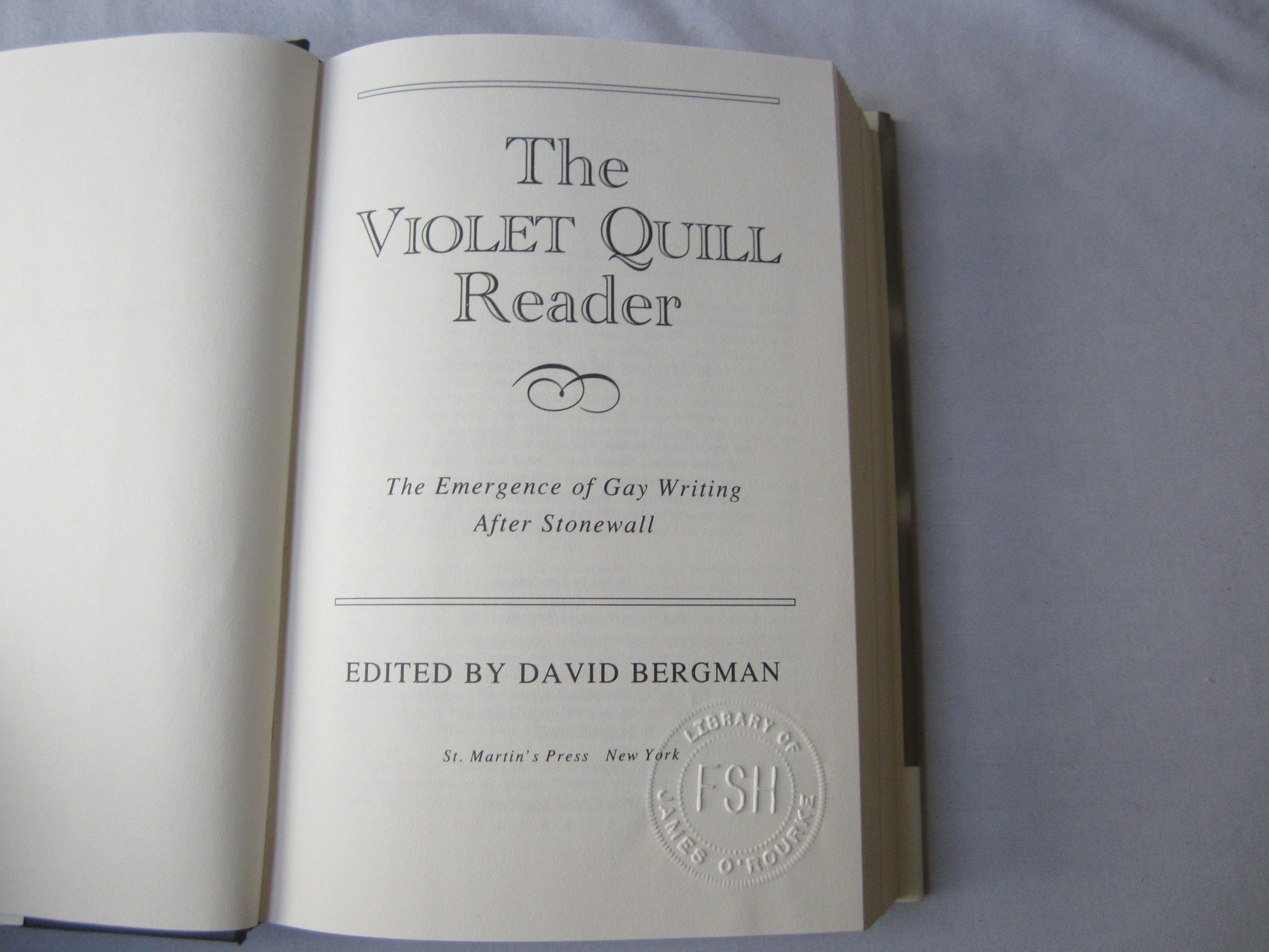 1994 the Violet Quill Reader the Emergence of Gay Writing After