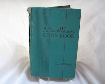 1939 ** The American Womans Cookbook ** Consolidated book Publishers Inc ** Thumb Tabs ** sj