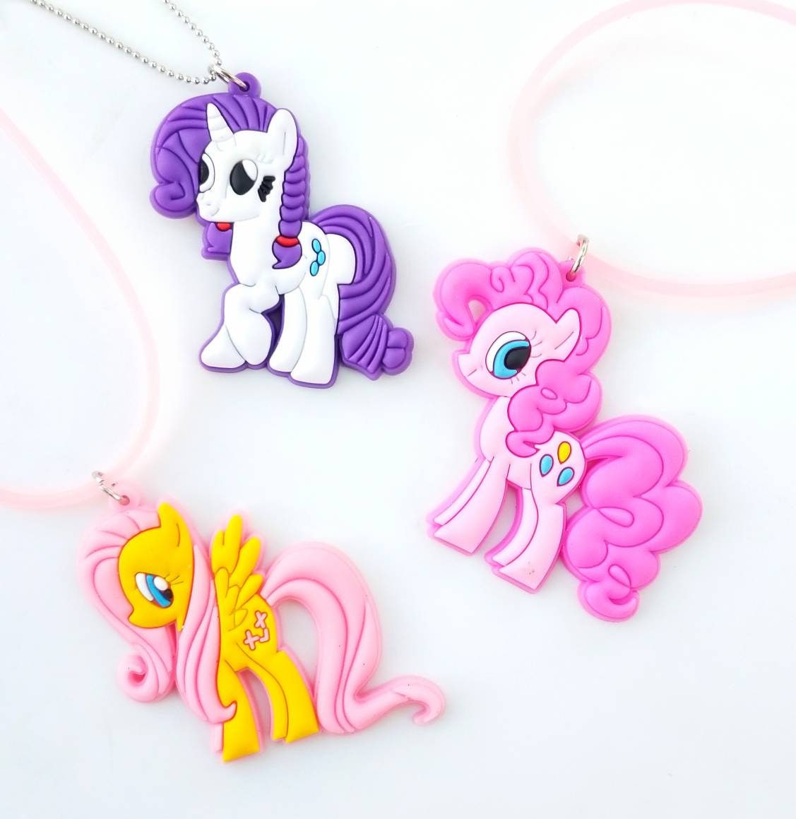 My Little Pony Charm Necklaces - Little Girls Necklace - Rarity, Twilight  Sparkle, Fluttershy, Apple Jack, Pinkie Pie, Rainbow Dash - Party - Etsy  Israel, image size:1127x1159