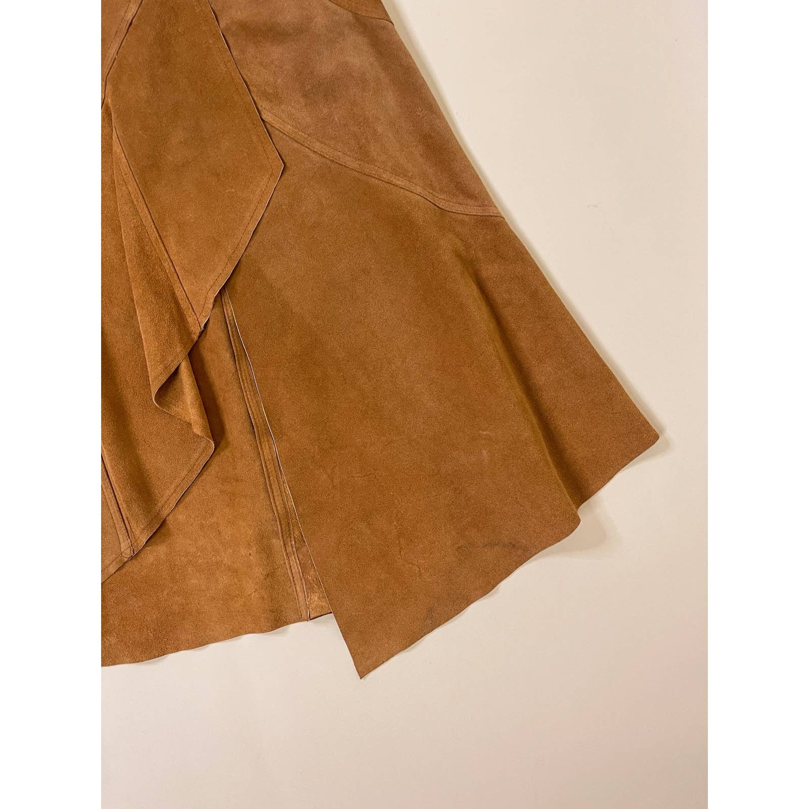 Vintage dunkle Kamel Wildleder Leder Maxi Rock | Etsy