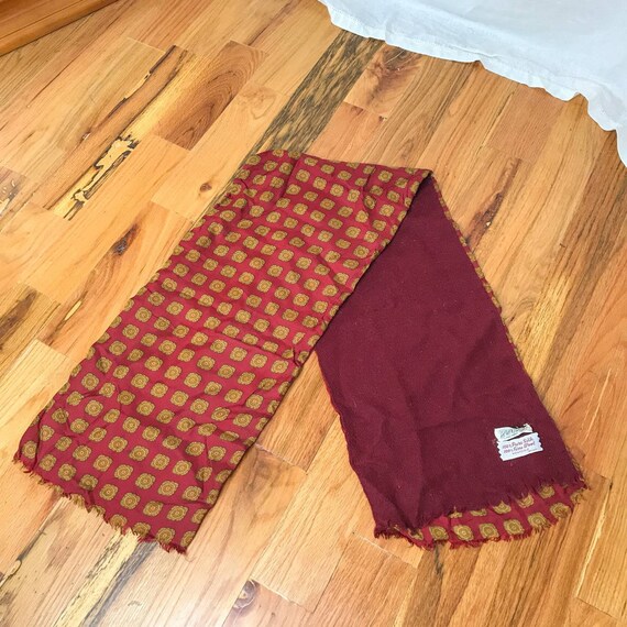 1950s Vintage Lord and Taylor Mens maroon silk woo