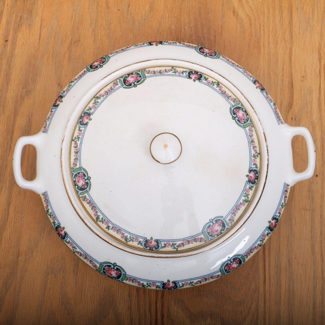 Vintage French Saxon China Floral Garland Pattern Soup Etsy