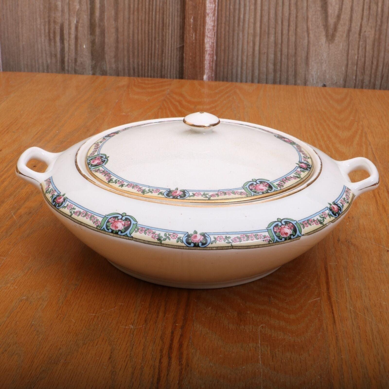 Vintage French Saxon China Floral Garland Pattern Soup Etsy
