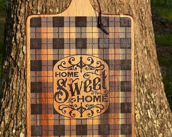 Home Sweet Home Plaid Laser Gravur SVG (Digitale Datei)