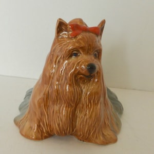 Vintage Beswick Yorkshire Terrier Figurine, Porcelain Yorkie Collectible