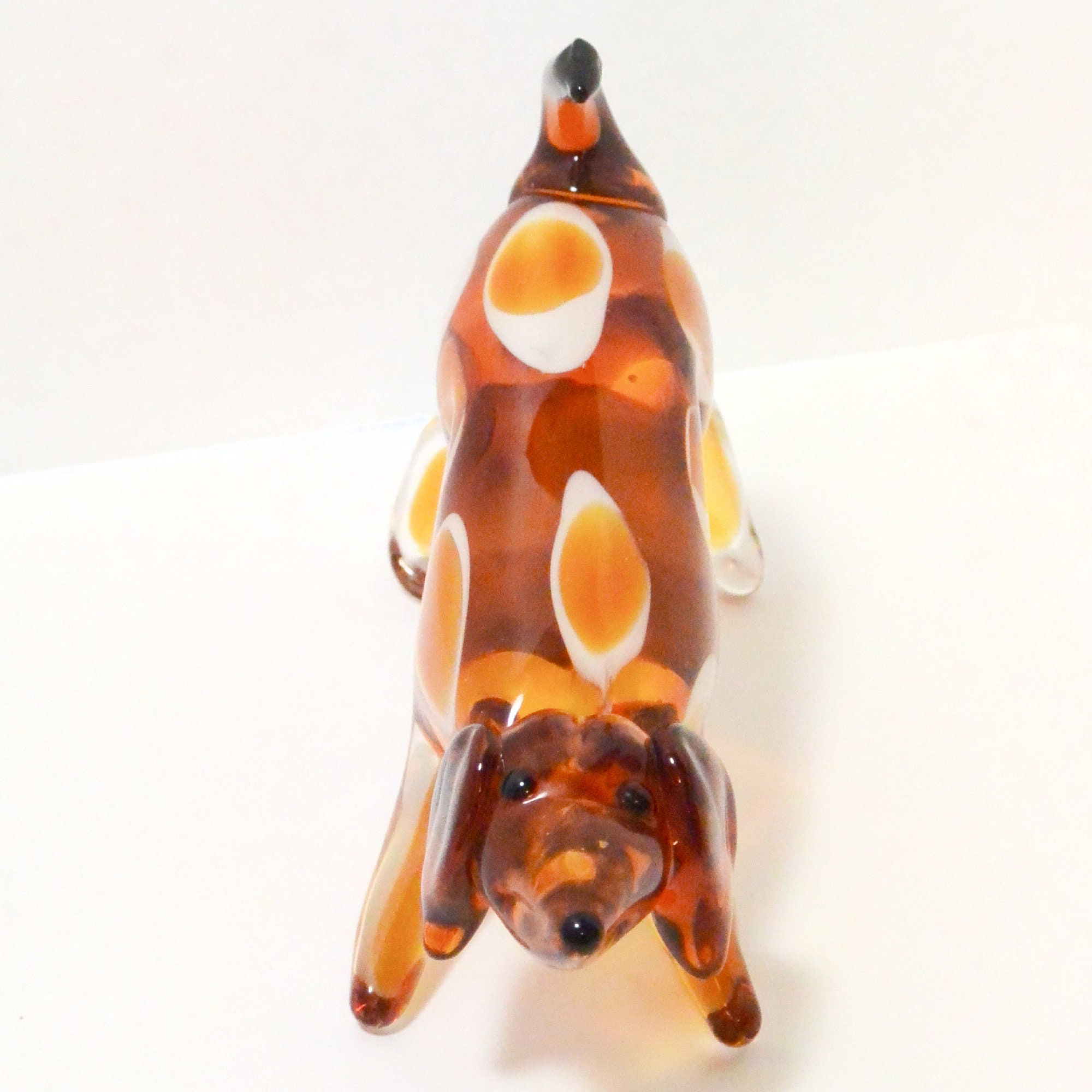 Murano Glass Dog, Vintage Glass Dog, Murano Glass Figurine, Vintage Dog