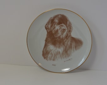 Newfoundland Dog Collector's Plate Limited Edition, Decorative Dog Plate, Newfie Lover's Gift, Newfoundland Dog Gift