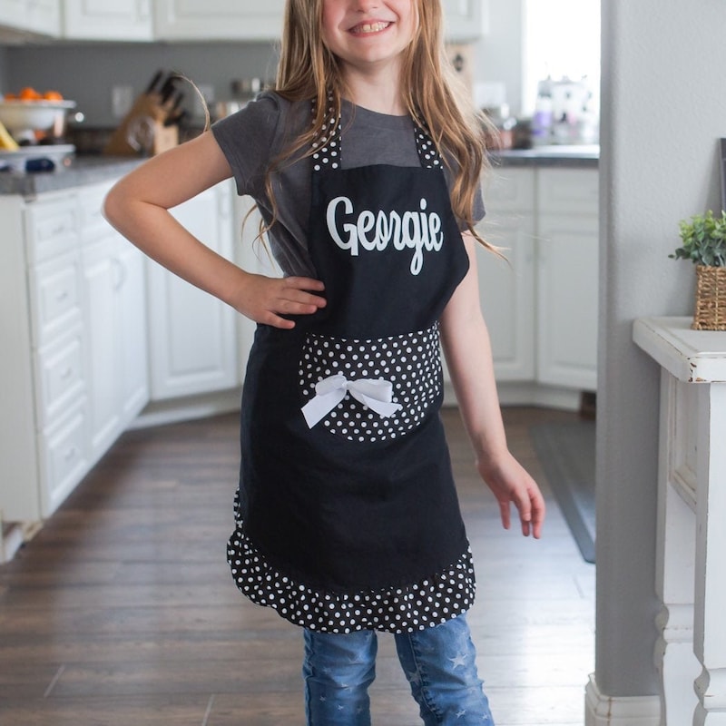 Baby Girls Woolen Polka Dot Frock Apron with Bow Design main image 1