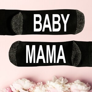 Baby Mama, Embellished Socks, Mothers Day Gift, New Mom Gift,