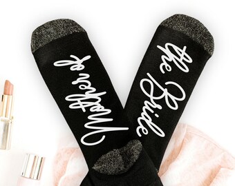 Mother of the Bride, Wedding Socks, Bridesmaid Gifts, Engagement Announcement, Mother in Law Wedding Gift