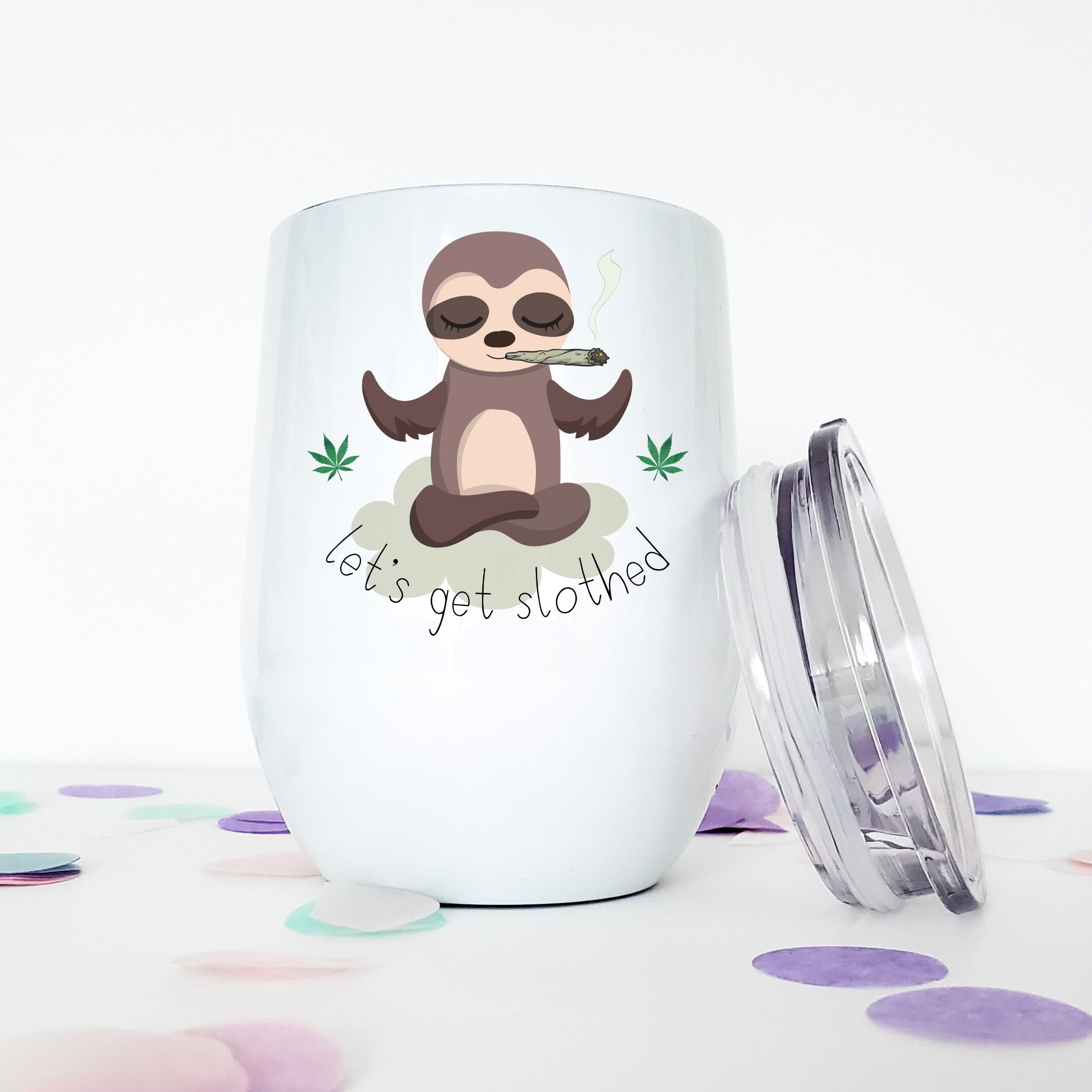 Cute Sloth – Engraved Stainless Steel Tumbler, Insulated Yeti Style Travel Tumbler  Mug, Sloth Lover Gift – 3C Etching LTD
