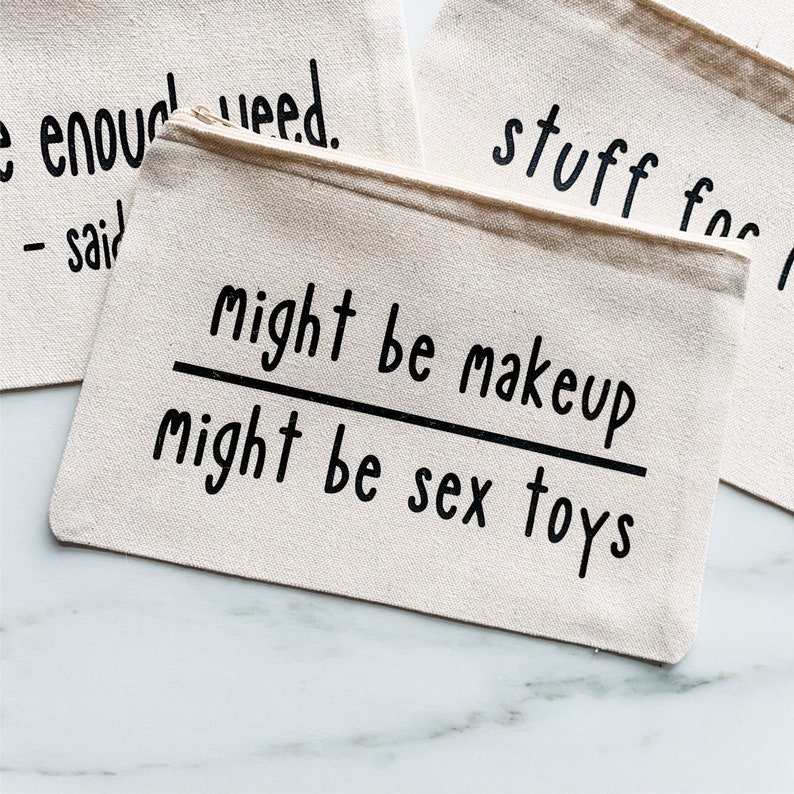 Funny Makeup Bag, Mature, Toiletry Bag Women, Adult Toy Bag, Sex Toys, Sex Toy, Privacy Pouch, Cosmetics Bag, Girlfriend Gift, Wife Gift 