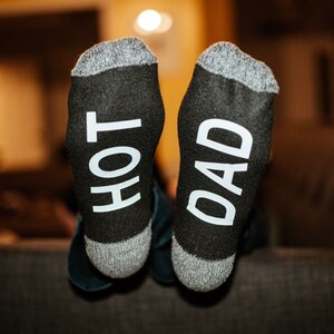 Hot Dad Socks - Dad Bod Socks - Novelty Socks for Men - Husband Birthday Gift - DILF Socks - New Dad Gift - Fathers Day Gift