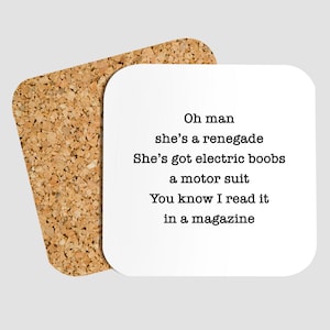 Misheard Song Lyrics, Custom Coaster Set, Christmas Gifts for Dad, Stocking Stuffers for Men,