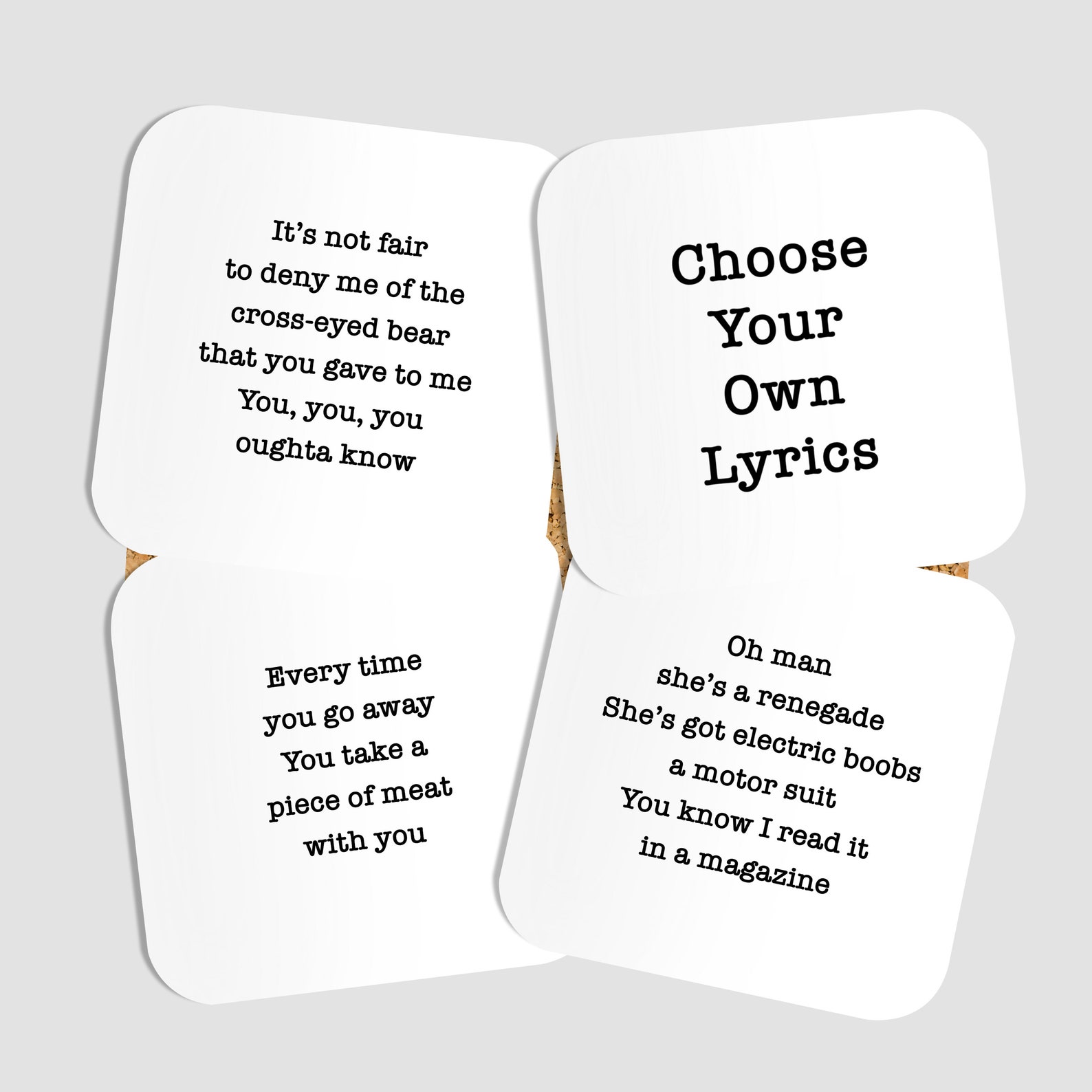Mistaken Lyrics Personalized Coasters Song Lyrics Best Etsy